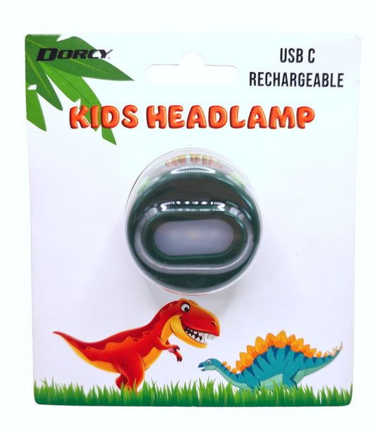 USB Kids Headlamp - Dinosaur