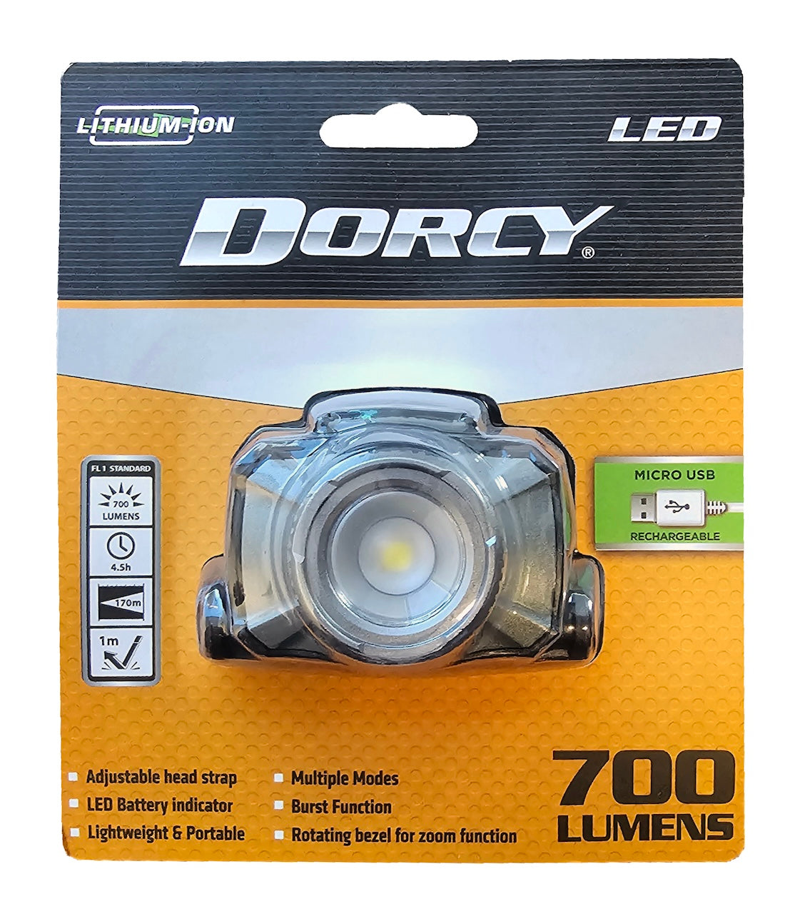 USB Rechargeable 700 Lumen Headlamp