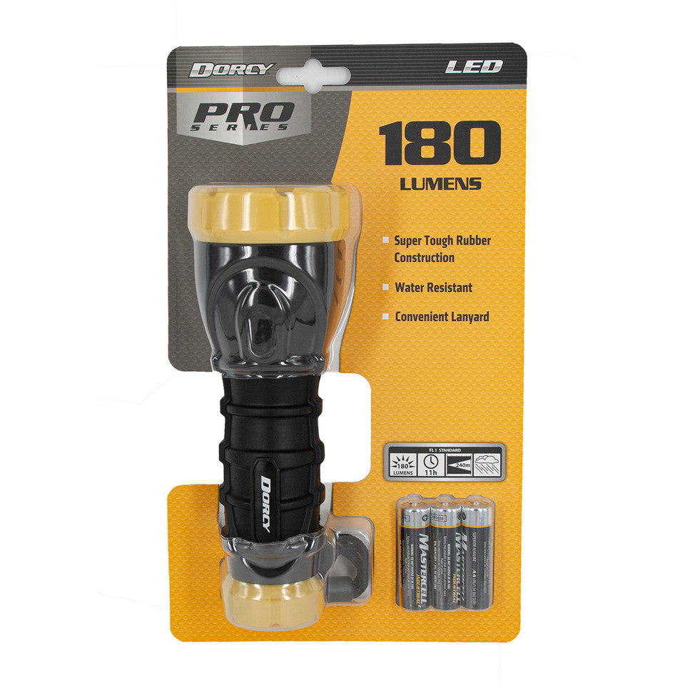 3AA 180 Lumen Rubber Torch