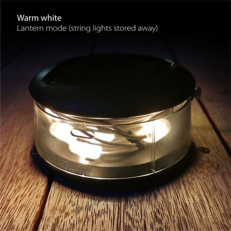 100 Lumens Solar Rechargeable String Lights Multicoloured 40 Lumens