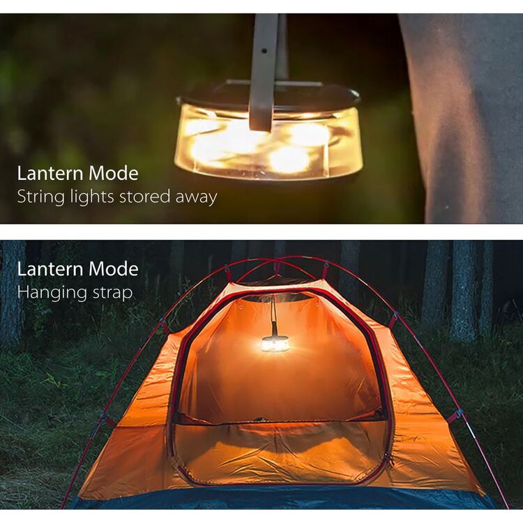 100 Lumens Solar Rechargeable String Lights Multicoloured 40 Lumens