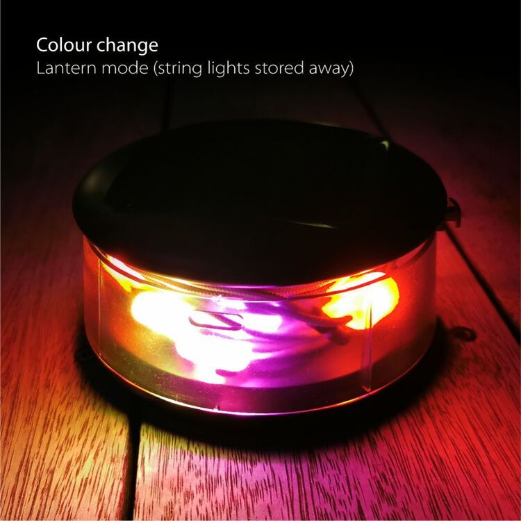 100 Lumens Solar Rechargeable String Lights Multicoloured 40 Lumens