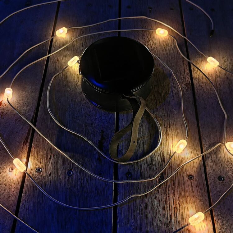 100 Lumens Solar Rechargeable String Lights Multicoloured 40 Lumens