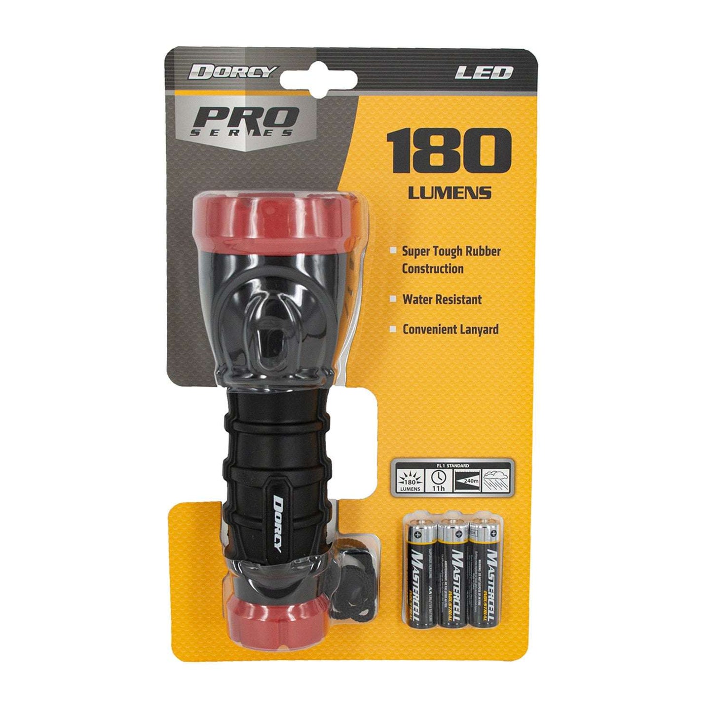180 Lumen Rubber Torch (3AA)