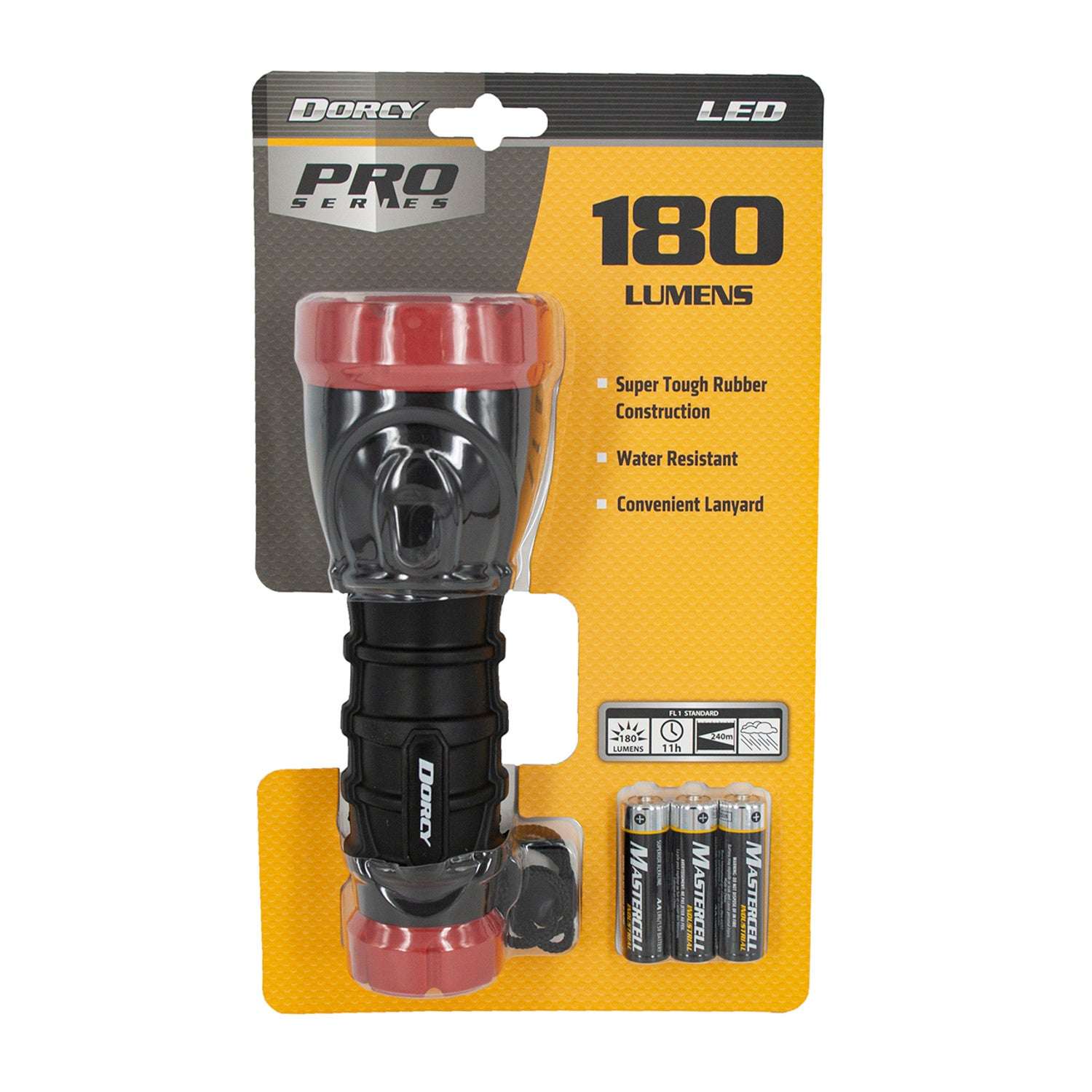 180 Lumen Rubber Torch (3AA)